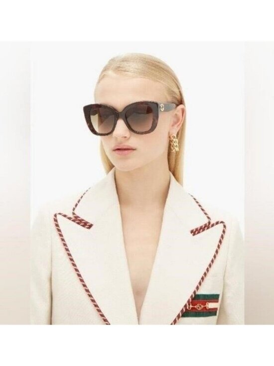 New - ? Original Gucci Light Brown Butterfly Ladies Sunglasses GG0327S 002 main image 5